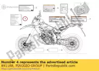 891188, Piaggio Group, etiqueta de control de emisiones aprilia sxv 450 550 2009 2010 2011, Nuevo