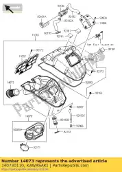 Here you can order the duct from Kawasaki, with part number 140730110: