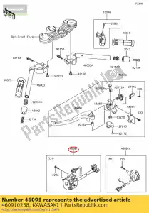 kawasaki 460910258 sterowanie zespo?em obudowy, lewa zx636e - Dół