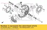 41202ML3811, Honda, piñón, accionamiento final (47t) honda cr crf 250 450 500 1992 1993 1994 1995 2002 2003 2004 2005 2006 2007 2008 2009 2010 2011 2012 2013 2014 2015, Nuevo