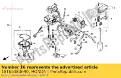 houder, naaldstraal van Honda, met onderdeel nummer 16165383690, bestel je hier online: