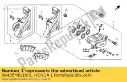 Ici, vous pouvez commander le jeu de coussinets, rr auprès de Honda , avec le numéro de pièce 06435MBLD03: