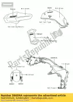 560540929, Kawasaki, marca, capucha lateral, versys klz1000 kawasaki klz 1000 2012 2013 2014, Nuevo