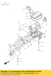 yamaha 5UHE44511000 montagem, filtro de ar - Lado inferior