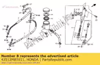 43512MBT611, Honda, w??, cylinder g?ówny honda xl varadero v va xl1000v 1000 , Nowy