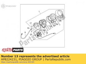 aprilia AP8224231 ventana del tablero - Lado inferior