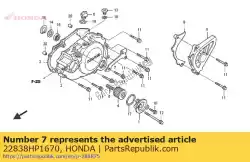 Aqui você pode pedir o receptor, embreagem c em Honda , com o número da peça 22838HP1670: