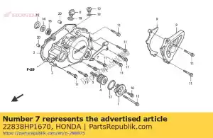 Honda 22838HP1670 receptor, embreagem c - Lado inferior