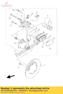 yamaha 4P52580W0000 pinza de montaje, trasera 2 - Lado inferior