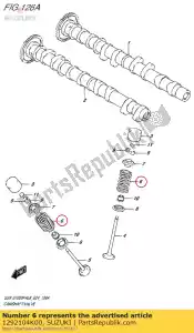 suzuki 1292104K00 veer, klep - Onderkant