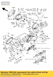 Qui puoi ordinare lampada frontale, rh da Kawasaki , con numero parte 550220013: