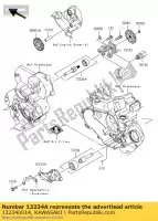 132340014, Kawasaki, shaft-comp,feed kx450d6f kawasaki kx 450 2006 2007, New