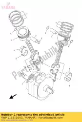Here you can order the piston (std) from Yamaha, with part number 4WM116310100:
