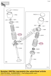 Here you can order the spring-engine valve,o kl600-b1 from Kawasaki, with part number 490781066: