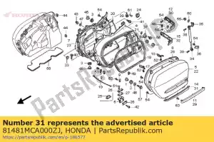 Honda 81481MCA000ZJ moldagem, l. alforje lateral - Lado inferior