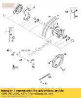 46010070000, KTM, jante arrière 1,6x12 'alu ktm sx xc 60 65 1998 1999 2000 2001 2002 2003 2004 2005 2006 2007 2008, Nouveau