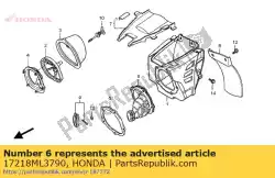Ici, vous pouvez commander le garde-boue, boîtier de filtre à air auprès de Honda , avec le numéro de pièce 17218ML3790: