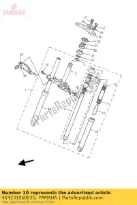 yamaha 4X4231060035 tubo exterior comp. (l.h) - Lado inferior