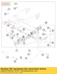 ktm 60004230010 rappresentante forcellone kit - Il fondo