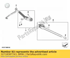 bmw 32718387743 left handle-bar - Bottom side