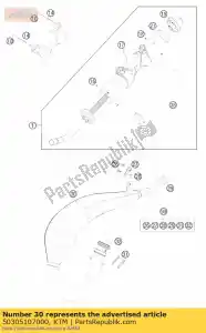 ktm 50305107000 colector de escape - Lado inferior