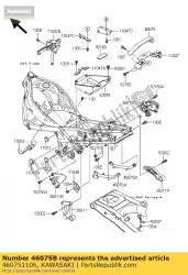 Tutaj możesz zamówić uchwyt, rama, prawa od Kawasaki , z numerem części 460751106: