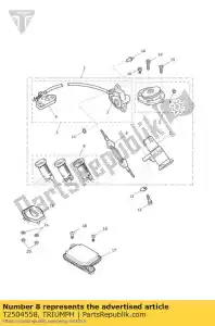 triumph T2504558 key blank immobiliser - Bottom side