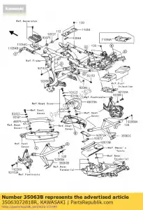 Kawasaki 35063072818R soggiorno, step, rr, lh, nero - Il fondo