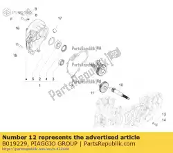 achterwielas met up. Van Piaggio Group, met onderdeel nummer B019229, bestel je hier online: