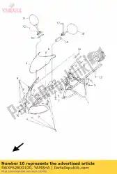 Ici, vous pouvez commander le rétroviseur a auprès de Yamaha , avec le numéro de pièce 5WXF62800100: