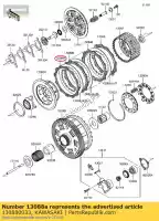 130880033, Kawasaki, attrito piastra zg1400a8f kawasaki  gtr tr 1400 2008 2009 2010 2011 2012 2013 2014 2015 2016 2017, Nuovo