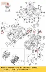 ktm 61330099000 pakkingset motor kpl. 1290 sd - Onderkant