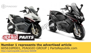 aprilia 605616M001 guardabarros - Lado inferior