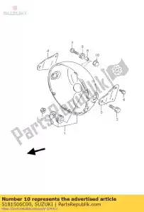 Suzuki 5181506C00 placa, lâmpada principal - Lado inferior