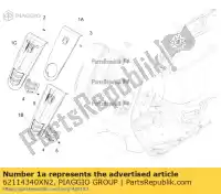 62114340XN2, Piaggio Group, stuurkolom deksel     , Nieuw