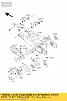 330011554CE, Kawasaki, Arm-comp-swing, zilver klx250-j kawasaki d 125 1999, Nieuw