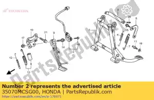 Honda 35070MCSG00 jeu de commutateurs, béquille latérale - La partie au fond