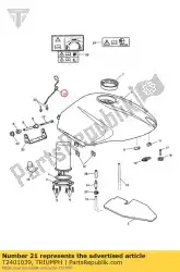Ici, vous pouvez commander le transmetteur de niveau de carburant auprès de Triumph , avec le numéro de pièce T2401039: