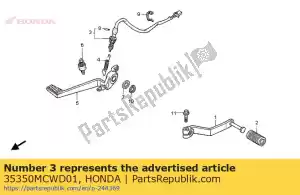 Honda 35350MCWD01 switch assy., rr. pare (t - Lado inferior