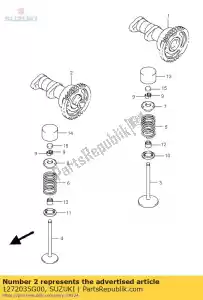 suzuki 1272035G00 árbol de levas comp, e - Lado inferior