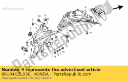 Aquí puede pedir no hay descripción disponible en este momento de Honda , con el número de pieza 80104KZL930:
