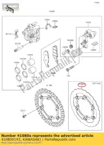 Kawasaki 410800193 disco, fr - Lado inferior