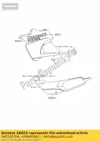 560520764, Kawasaki, oznakowanie os?ony, kawasaki kle 50 kawasaki kle 500 2006 2007, Nowy