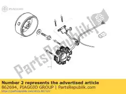 Ici, vous pouvez commander le machine à laver auprès de Piaggio Group , avec le numéro de pièce 862694: