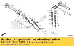 Here you can order the shim, tappet (1. 525) from Honda, with part number 14914KT7013: