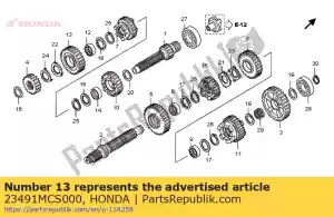 Honda 23491MCS000 pignon, arbre principal cinquième (29 - La partie au fond