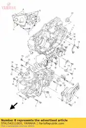 Aquí puede pedir tapa, cárter 2 de Yamaha , con el número de pieza 5TA154211000: