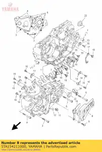 yamaha 5TA154211000 tapa, cárter 2 - Lado inferior