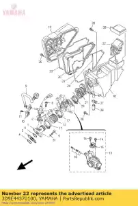 yamaha 3D9E44370100 conducto - Lado inferior