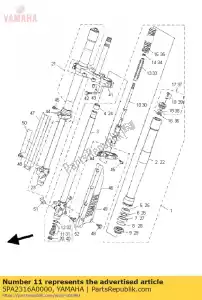 yamaha 5PA2316A0000 valve comp. - Bottom side